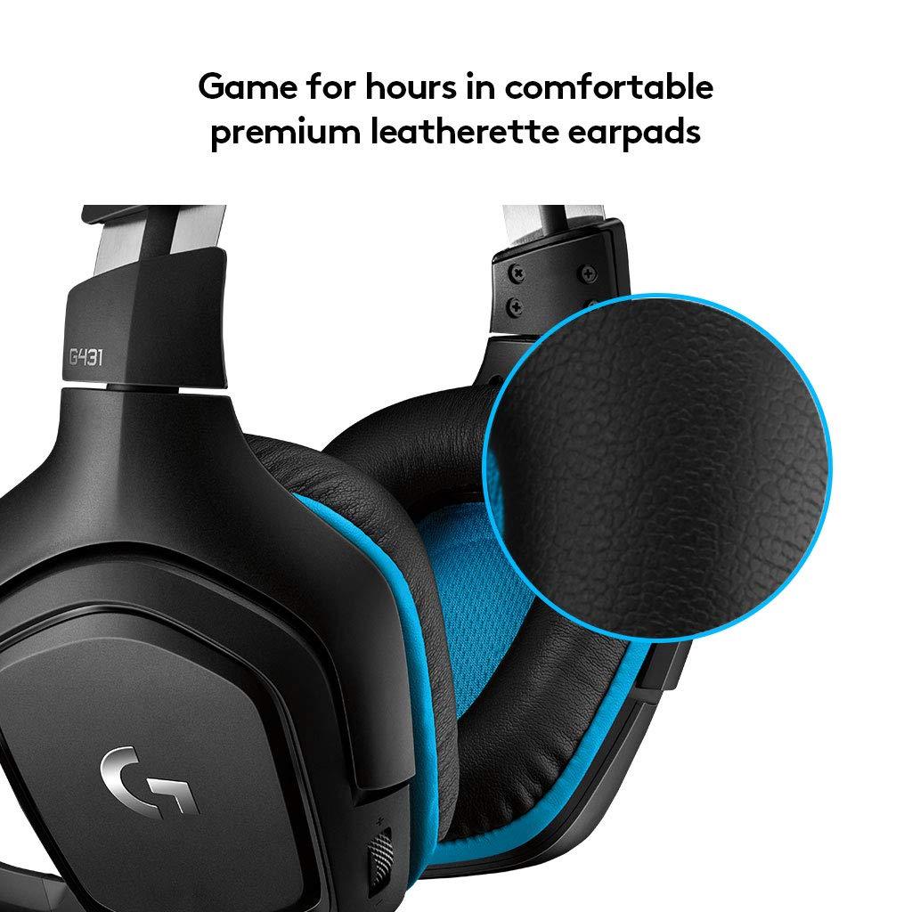 Logitech G431 with 7.1 Surround Sound, DTS X 2.0, 50 mm Audio Drivers, USB and 3.5 mm Jack - ad6dad.myshopify.com - Accessories