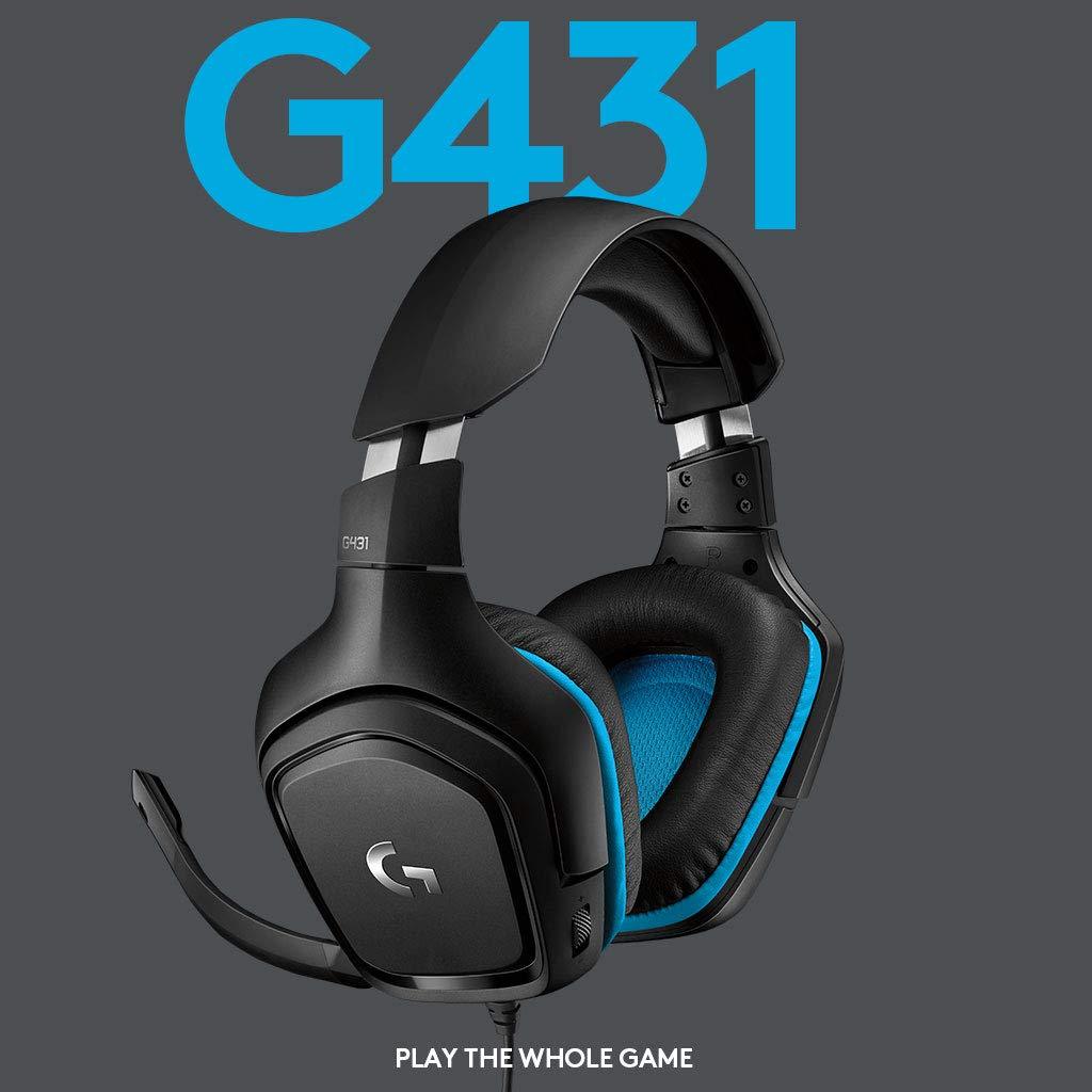 Logitech G431 with 7.1 Surround Sound, DTS X 2.0, 50 mm Audio Drivers, USB and 3.5 mm Jack - ad6dad.myshopify.com - Accessories
