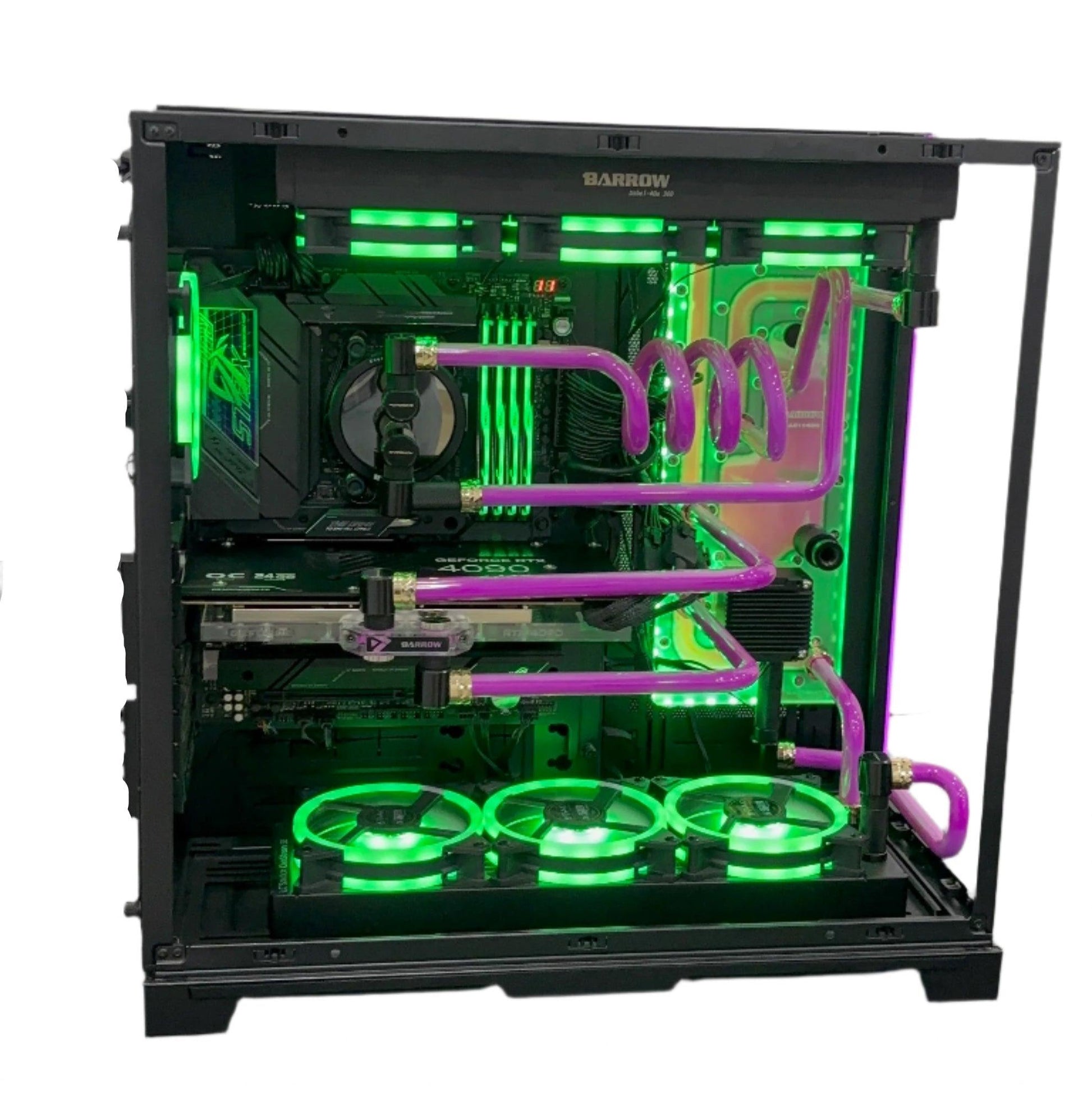 HiPer Ryzen 7 9700X | Asus TUF Gaming X870-Plus WIFI | Barrow Custom Water Cooling | Gigabyte RTX 4070 Super OC 12GB | G.Skill Trident Z5 Neo RGB 64GB DDR5 | ADATA Legend 970 Pro 1TB NVMe | NZXT C1000 PSU | Lian Li O11 Dynamic EVO XL Gamers -  ad6dad.myshopify.com -  FOR GAMING AND STREAMING