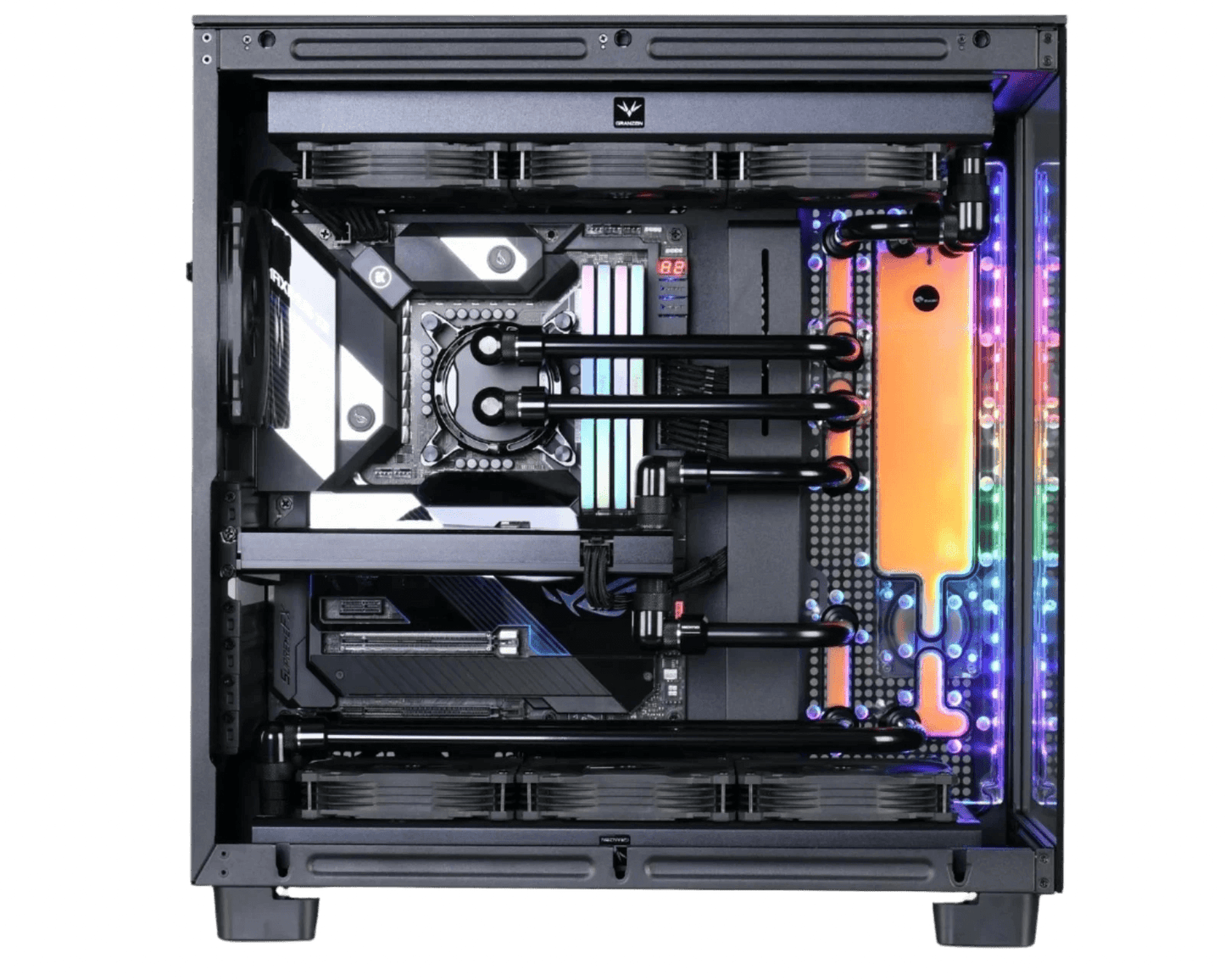 HiPer Ryzen 9 9950X | X870E Aorus WiFi 7 | Barrow Custom Cooling | RTX 5070 Ti 16GB | 64GB DDR5 | 1TB NVMe | C1000 PSU | H9 Flow - ad6dad.myshopify.com - FOR GAMING AND STREAMING