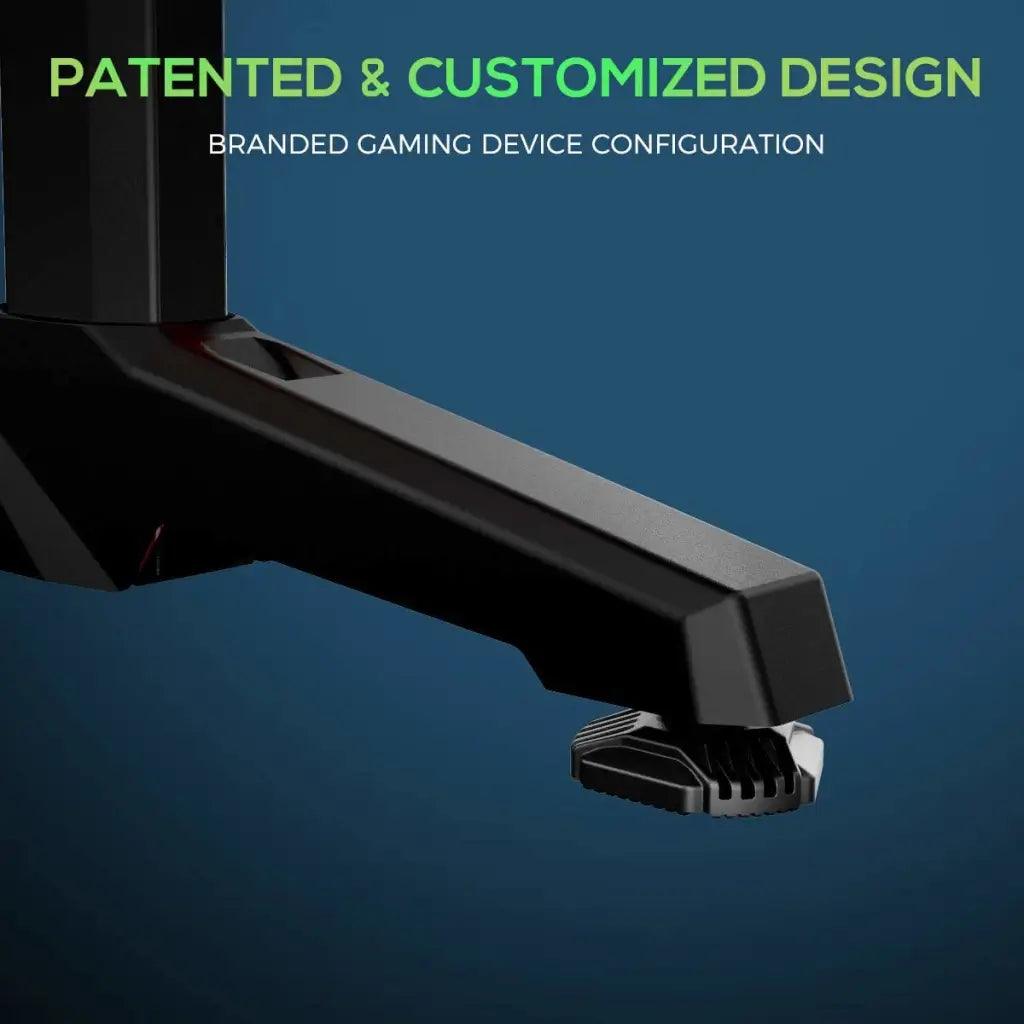 EUREKA ERGONOMIC Gaming Desk P47 I Shaped Gaming Computer Desk PC Gaming Table for Home and Office 120 * 60cm Black (Metal) - HIPER