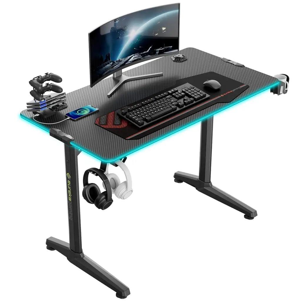 EUREKA ERGONOMIC Metal Finish Colonel Series GIP-44B Gaming Home Office PC Polygon Legs Design - HIPER