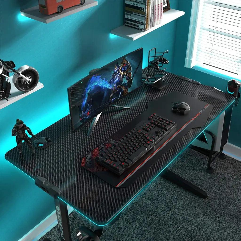 EUREKA ERGONOMIC Metal Finish Colonel Series GIP-44B Gaming Home Office PC Polygon Legs Design - HIPER