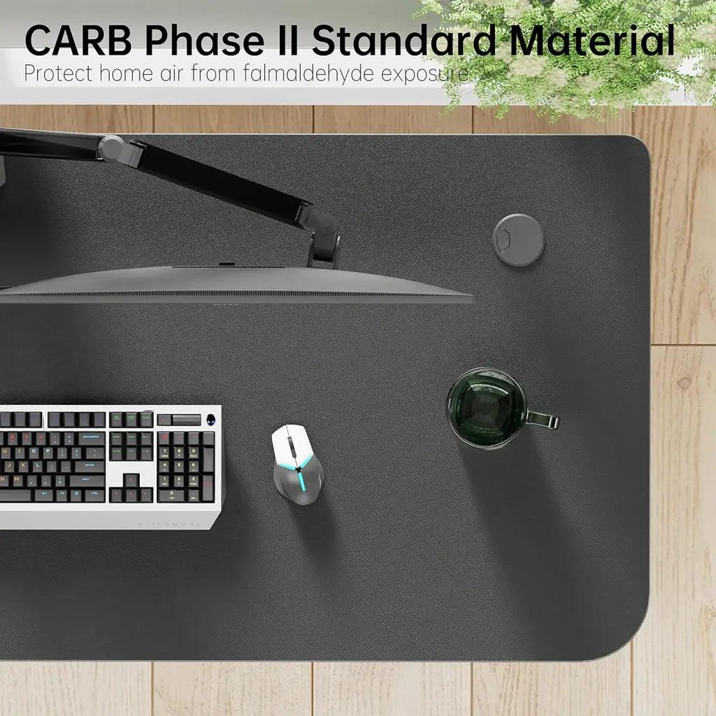 EUREKA ERGONOMIC Metal Finish L Shape Computer Simple PC Gaming Table Desk with Cable Management System Large Mouse Pad for Home Office Wooden - HIPER