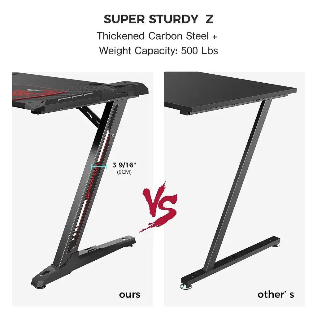 Eureka Ergonomic Z1-S Gaming Desk 44.5’ Z Shaped Office PC Computer Gaming Desk - HIPER