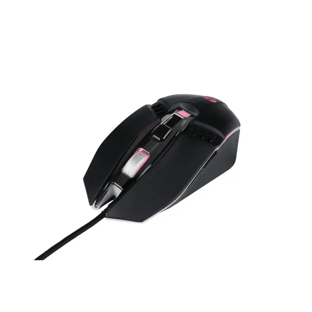 HP M270 Backlit USB Wired Gaming Mouse with 6 Buttons, 4-Speed Customizable 2400 DPI - HIPER