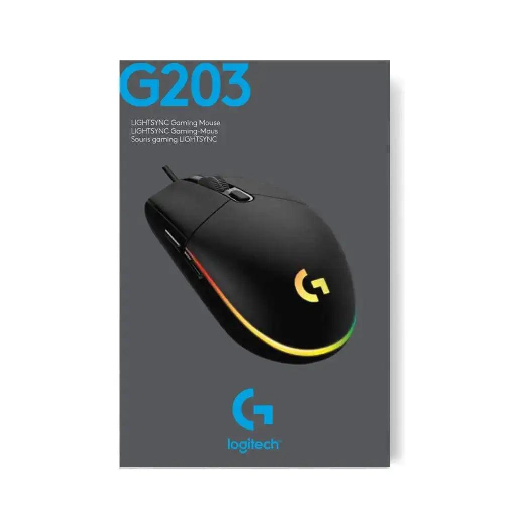 Logitech USB G G203 Wired Gaming Mouse, 8000 DPI Black - HIPER