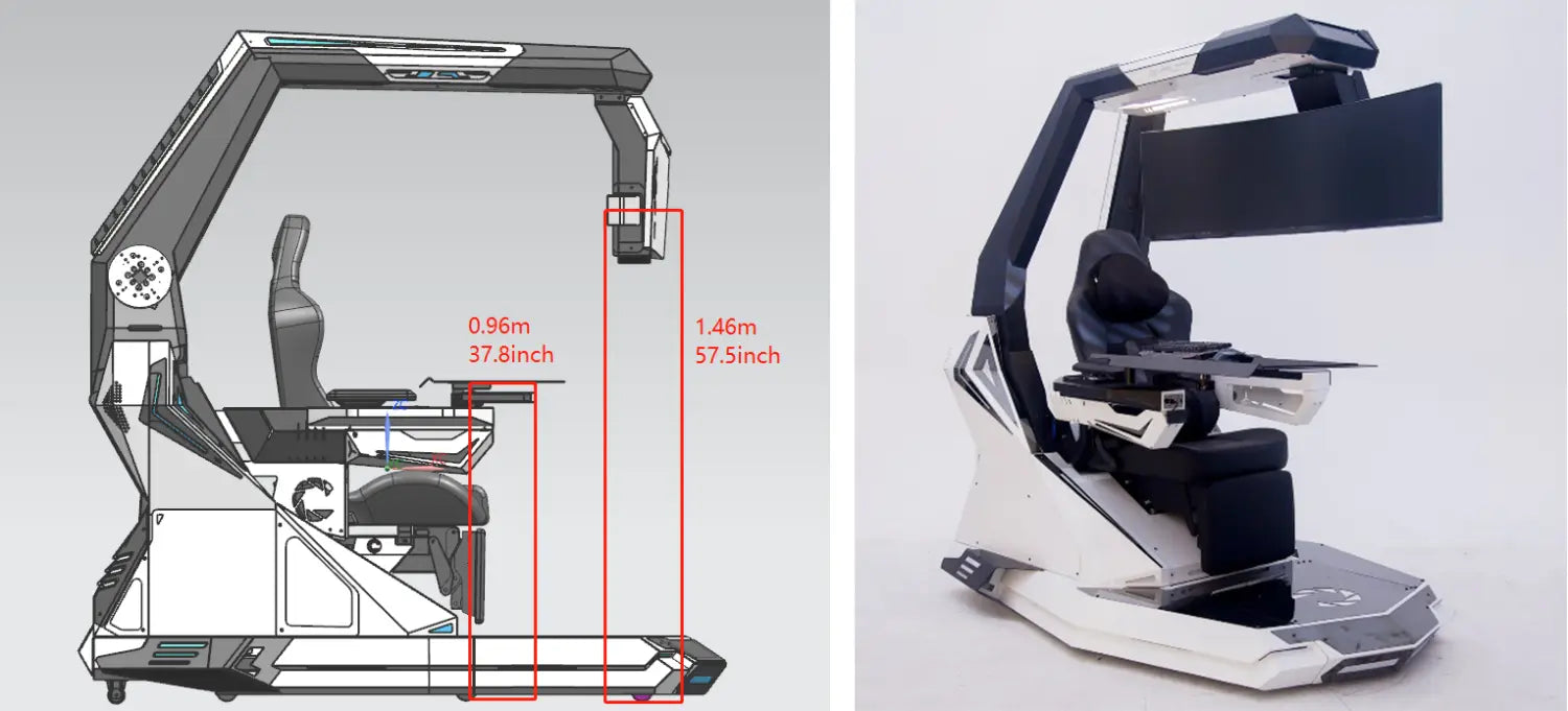 Hiper BattleStation GM - Tank - Trex Workstation Chair