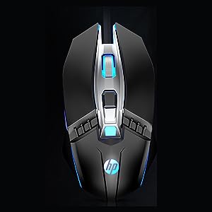HP M270 Backlit USB Wired Gaming Mouse with 6 Buttons,