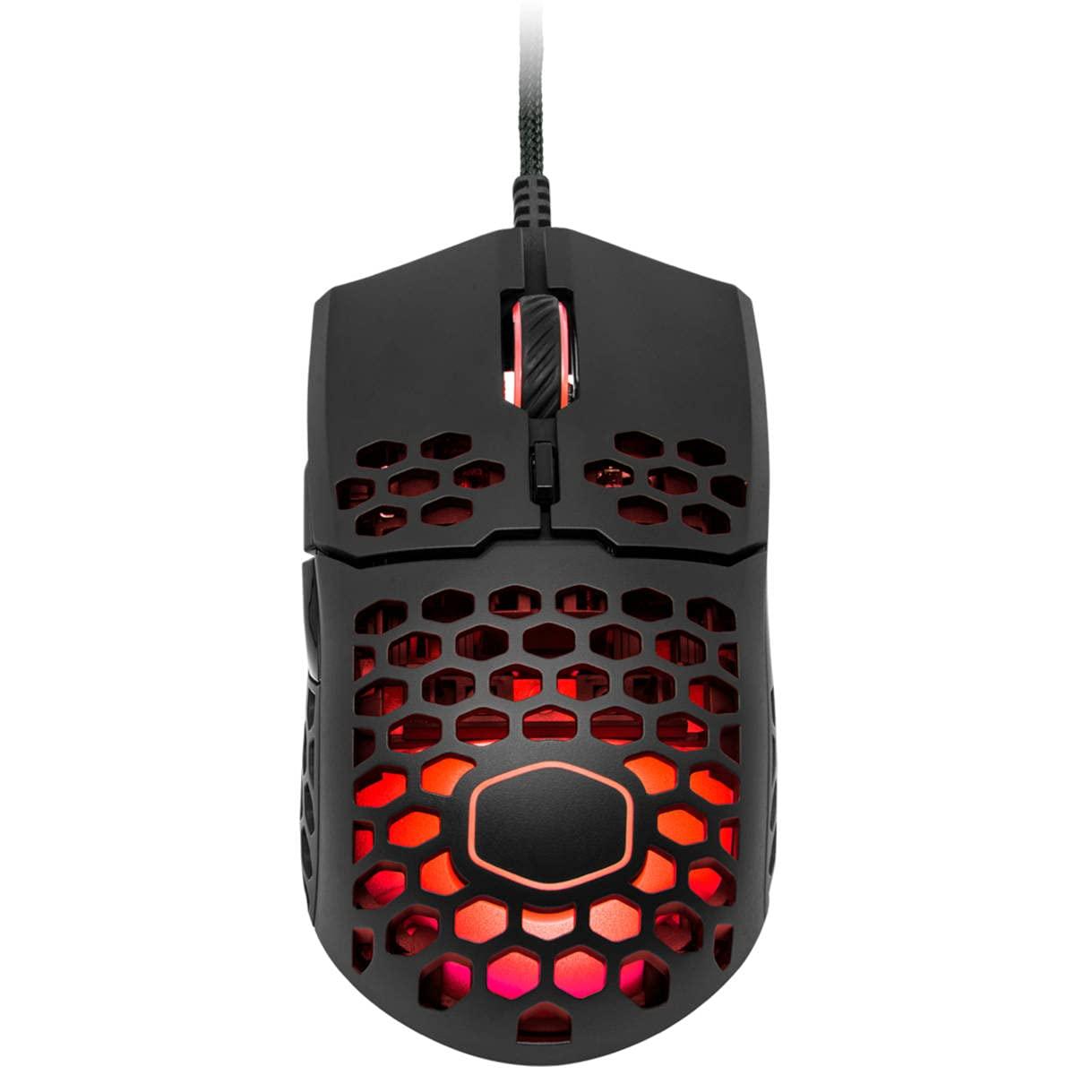 Cooler Master MM711 RGB-LED USB Lightweight 60g Wired Gaming Mouse - 16000 DPI Optical Sensor, 20 Million Click Omron Switches