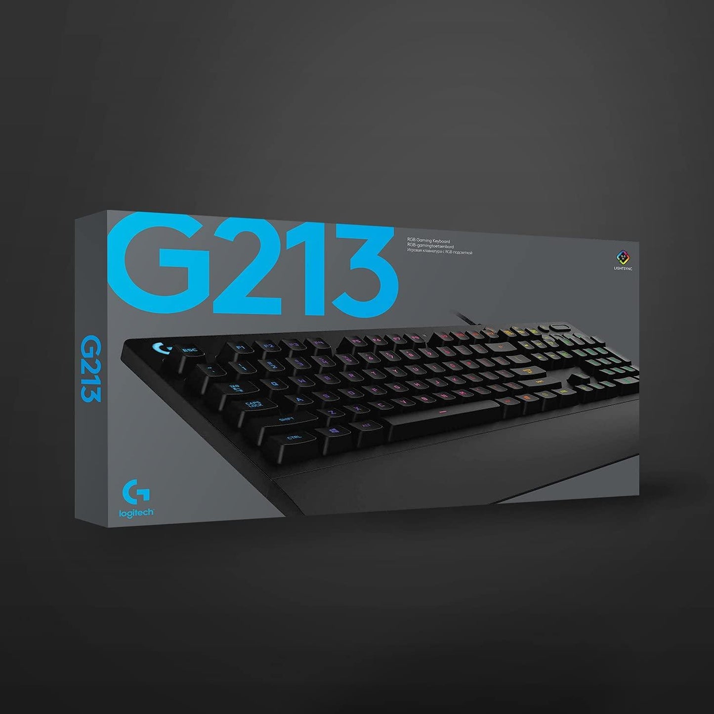 Logitech G213 Prodigy USB Gaming Keyboard, LIGHTSYNC RGB Backlit Keys Black