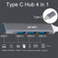 Ant Esports AEC410 4 in 1 Ports USB C Hub, 3.0 USB Port expander
