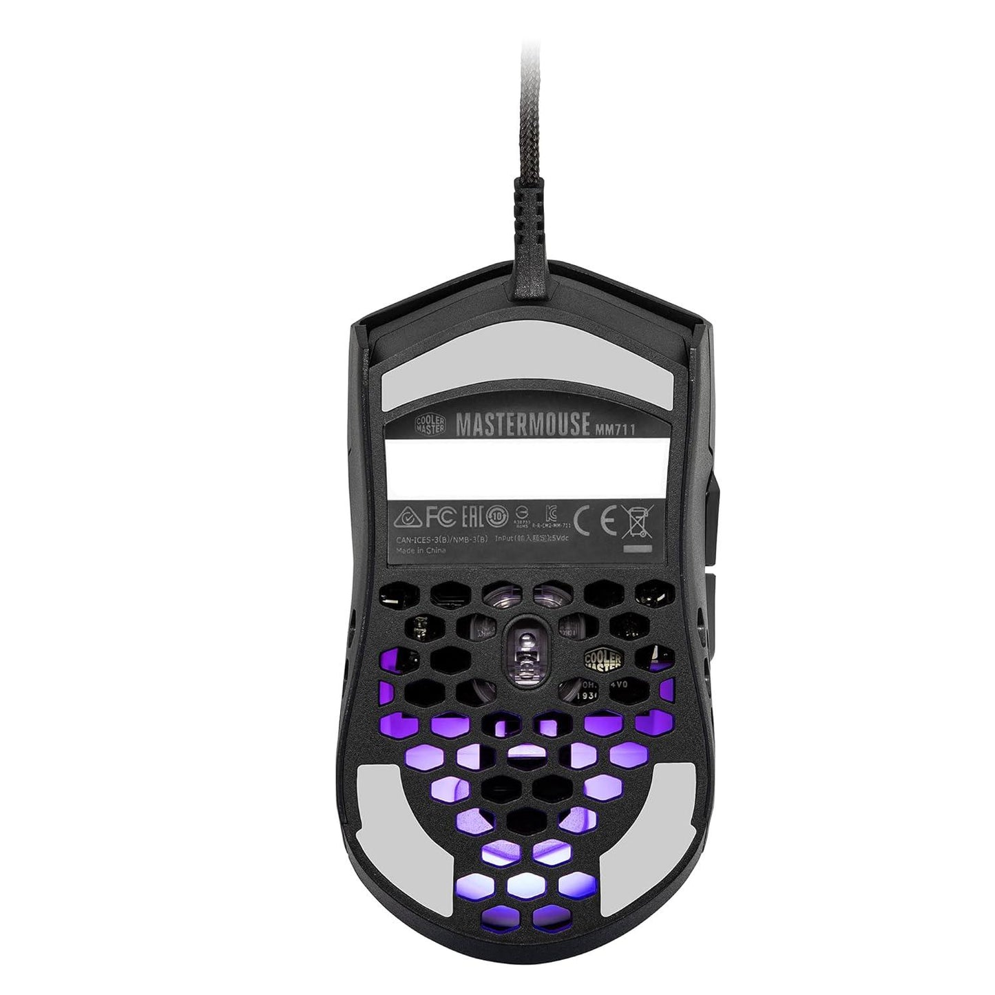 Cooler Master MM711 RGB-LED USB Lightweight 60g Wired Gaming Mouse - 16000 DPI Optical Sensor, 20 Million Click Omron Switches