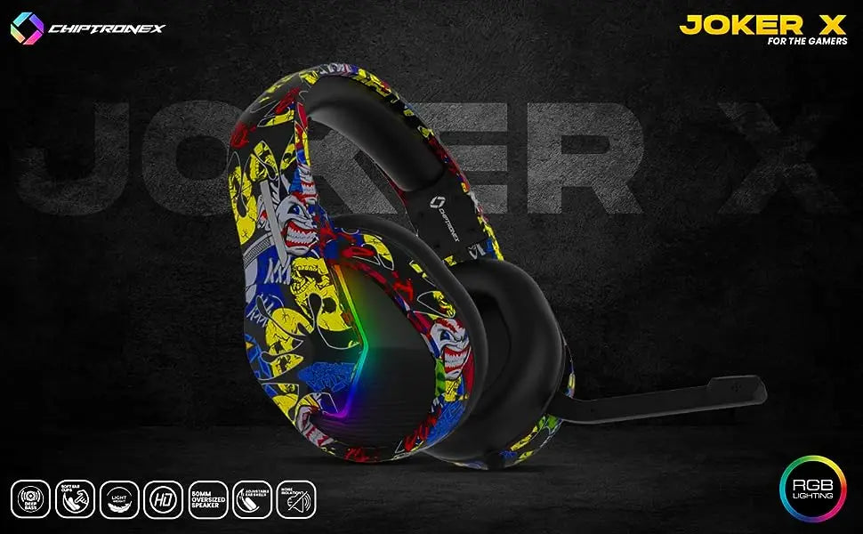 CHIPTRONEX Joker X USB Wired RGB Gaming Headphone
