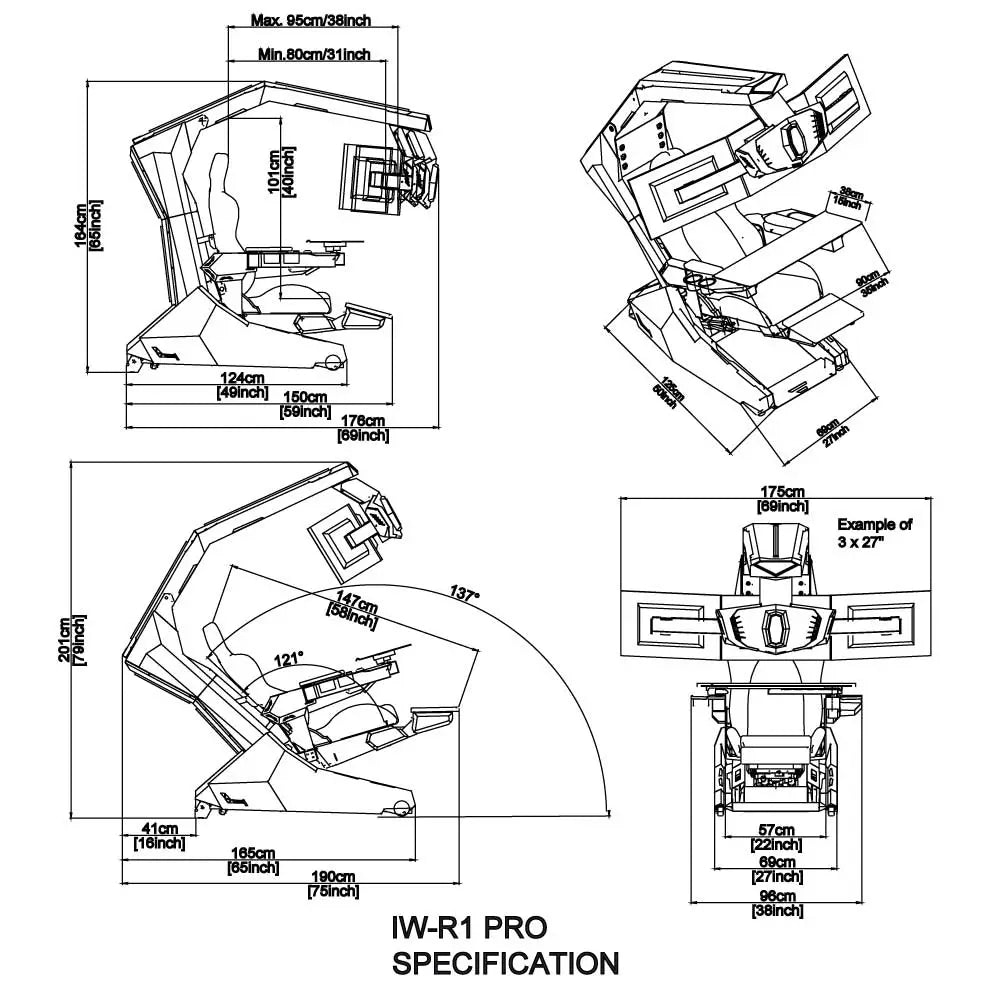 IMPERATOR IW-R1-PRO Workstation Chair