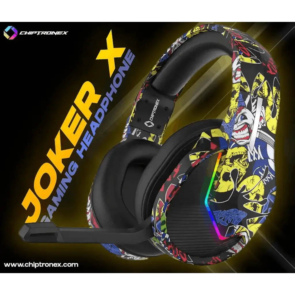 CHIPTRONEX Joker X USB Wired RGB Gaming Headphone with Microphone for PC - Chiptronex - Digital IT Cafè