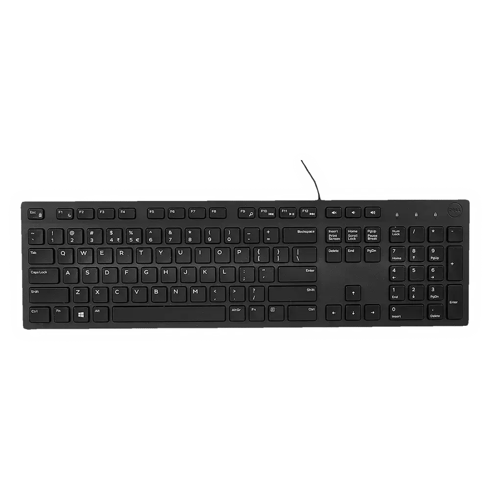 DELL KB216 Wired Keyboard with Number Pad (Spill Resistant, Black) - Dell - Digital IT Cafè