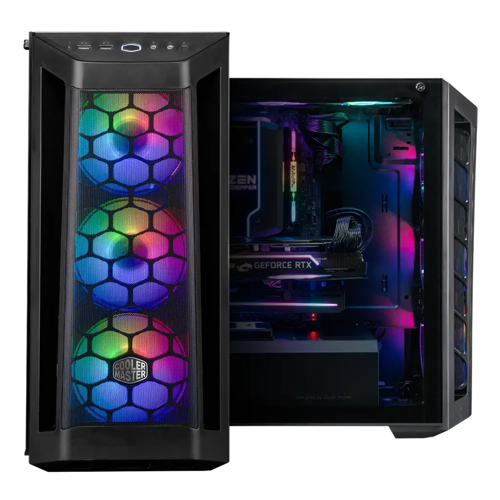 HiPer Intel i7-14700KF, Gigabyte Z790 Aorus Elite AX, Cooler Master MasterLiquid 360L Core, Asus RTX 4060 OC 8GB, Corsair Vengeance 32GB DDR5, Samsung 980 Pro 1TB NVME, Seagate Barracuda 1TB, DeepCool PM650D, Cooler Master MB 511 RGB - HIPER