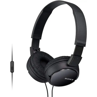 Sony MDR-ZX110AP Wired On-Ear Headphones with Mic for phone calls - (Black) - Sony - Digital IT Cafè